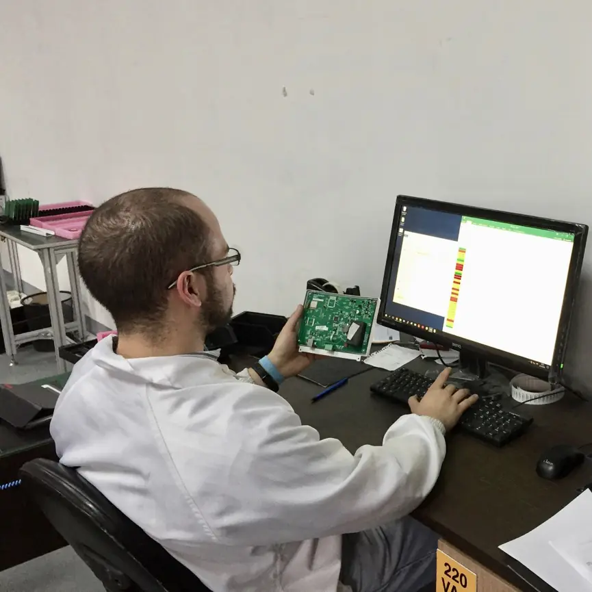 Running diagnostics on a circuit board at a computer workstation